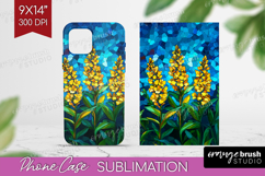 Stained Glass Phone Case PNG - Flowers Case PNG Sublimation Product Image 1