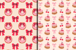 Pink Coquette Donut Seamless Patterns &amp; Digital Papers Set Product Image 5