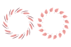 Pink Botanical Wreaths PNG Clipart Product Image 5