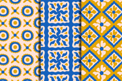 Floral Mediterranean Tile Seamless Patterns &amp; Digital Papers Product Image 5