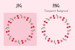 Fruit &amp; Berry Wreath Frames PNG Product Image 5