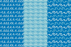 Blue Wavy Line Seamless Patterns &amp; Digital Papers Product Image 5