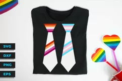 LGBT Neck Tie with 5 colors - SVG File Up To 5 Colors Product Image 1