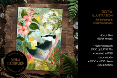 Relaxing Summer Badger Illustration Product Image 1