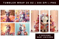 Unicorn Sublimation Tumbler Bundle | 3D Tumbler Wrap Product Image 1