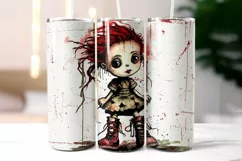 Halloween Voodoo Doll Tumbler Wrap | Vintage Doll Tumbler Product Image 2