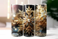 Inspirational Christmas Tumbler Wrap with Snowflakes Product Image 2