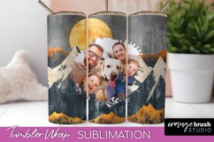 Photo Tumbler Wrap, Boho Family Frame Tumbler Sublimation Product Image 1