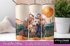 Photo Tumbler Wrap, Boho Family Frame Tumbler Sublimation Product Image 1