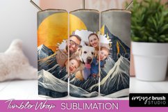 Photo Tumbler Wrap, Boho Family Frame Tumbler Sublimation Product Image 1
