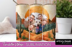 Photo Tumbler Wrap, Boho Family Frame Tumbler Sublimation Product Image 1