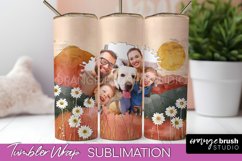 Photo Tumbler Wrap, Boho Family Frame Tumbler Sublimation Product Image 1