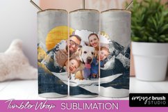 Photo Tumbler Wrap, Boho Family Frame Tumbler Sublimation Product Image 1