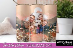 Photo Tumbler Wrap, Boho Family Frame Tumbler Sublimation Product Image 1