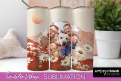 Photo Tumbler Wrap, Boho Family Frame Tumbler Sublimation Product Image 1