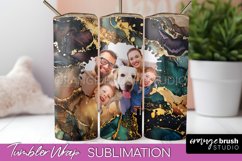 Photo Tumbler Wrap, Marble Family Frame Tumbler Sublimation Product Image 1