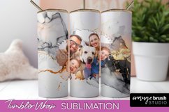 Photo Tumbler Wrap, Marble Family Frame Tumbler Sublimation Product Image 1