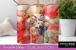 Photo Tumbler Wrap, Marble Family Frame Tumbler Sublimation Product Image 1