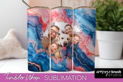 Photo Tumbler Wrap, Marble Family Frame Tumbler Sublimation Product Image 1