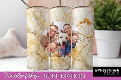 Photo Tumbler Wrap, Marble Family Frame Tumbler Sublimation Product Image 1