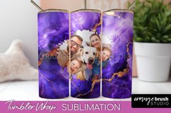 Photo Tumbler Wrap, Marble Family Frame Tumbler Sublimation Product Image 1