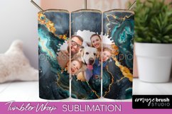 Photo Tumbler Wrap, Marble Family Frame Tumbler Sublimation Product Image 1