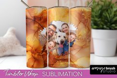 Photo Tumbler Wrap, Marble Family Frame Tumbler Sublimation Product Image 1