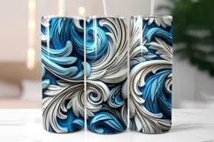 3d Effect Wood Carving Tumbler Wrap | Wood Carved Ornament Product Image 2