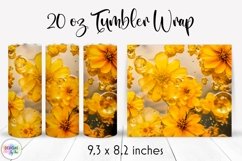 Elegant Floral Tumbler Wrap Bundle | Flowers In Epoxy Resin Product Image 12