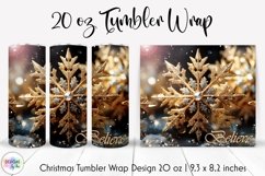 Inspirational Christmas Tumbler Wrap with Snowflakes Product Image 1