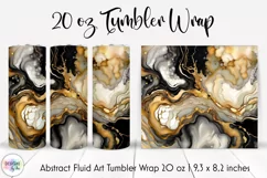 Alcohol Ink Marble Look Tumbler Wrap | Golden Dream Tumbler Product Image 1