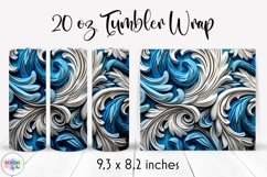 3d Effect Wood Carving Tumbler Wrap | Wood Carved Ornament Product Image 1