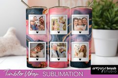 Photo Tumbler Wrap, Marble Family Frame Tumbler Sublimation Product Image 1