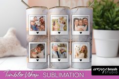Photo Tumbler Wrap, Marble Family Frame Tumbler Sublimation Product Image 1