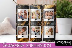 Photo Tumbler Wrap, Marble Family Frame Tumbler Sublimation Product Image 1