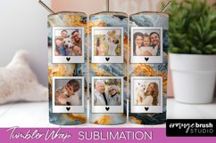 Photo Tumbler Wrap, Marble Family Frame Tumbler Sublimation Product Image 1