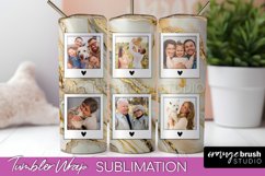 Photo Tumbler Wrap, Marble Family Frame Tumbler Sublimation Product Image 1