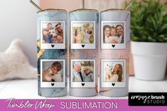 Photo Tumbler Wrap, Marble Family Frame Tumbler Sublimation Product Image 1