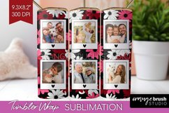 Retro Photo Tumbler PNG - Flowers Picture Tumbler Wrap Product Image 1