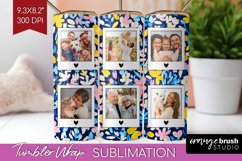 Retro Photo Tumbler PNG - Flowers Picture Tumbler Wrap Product Image 1