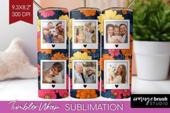 Retro Photo Tumbler PNG - Flowers Picture Tumbler Wrap Product Image 1