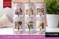 Retro Photo Tumbler PNG - Flowers Picture Tumbler Wrap Product Image 1