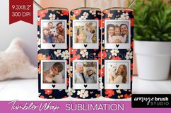 Retro Photo Tumbler PNG - Flowers Picture Tumbler Wrap Product Image 1