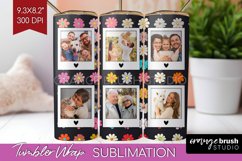 Retro Photo Tumbler PNG - Flowers Picture Tumbler Wrap Product Image 1