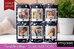 Retro Photo Tumbler PNG - Flowers Picture Tumbler Wrap Product Image 1
