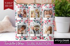 Retro Photo Tumbler PNG - Flowers Picture Tumbler Wrap Product Image 1
