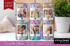 Stained Glass Photo Tumbler PNG - Flowers Picture Tumbler Product Image 1