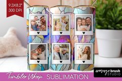 Stained Glass Photo Tumbler PNG - Flowers Picture Tumbler Product Image 1