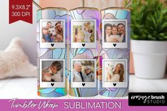Stained Glass Photo Tumbler PNG - Flowers Picture Tumbler Product Image 1