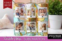 Stained Glass Photo Tumbler PNG - Flowers Picture Tumbler Product Image 1